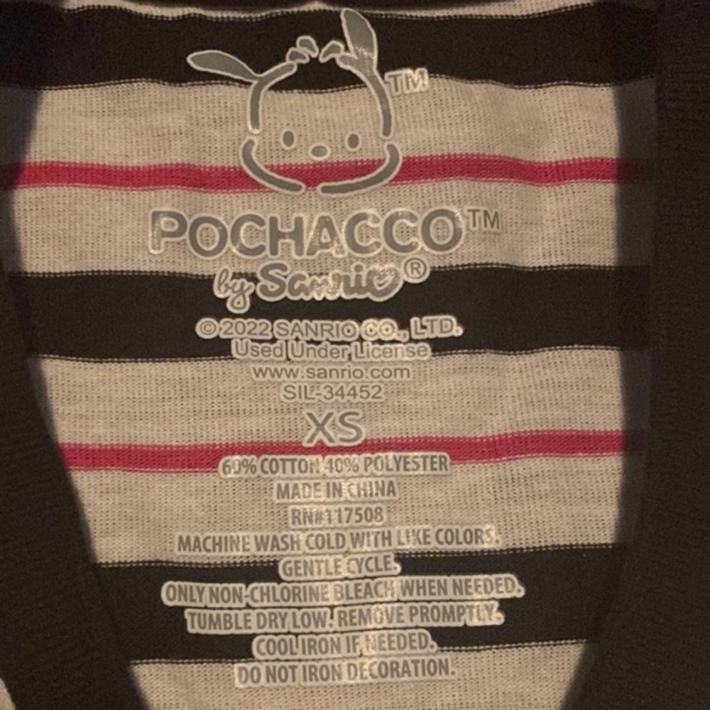 Sanrio Pochacco Striped Crop Tee - Picture 5 of 5